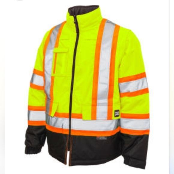 Work King Men's S42611 High Visibility 5-in-1 Safety System Jacket / Parka L &XL - Picture 2 of 11